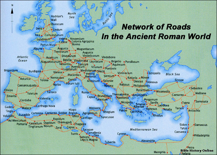 major routes of travel in canaan