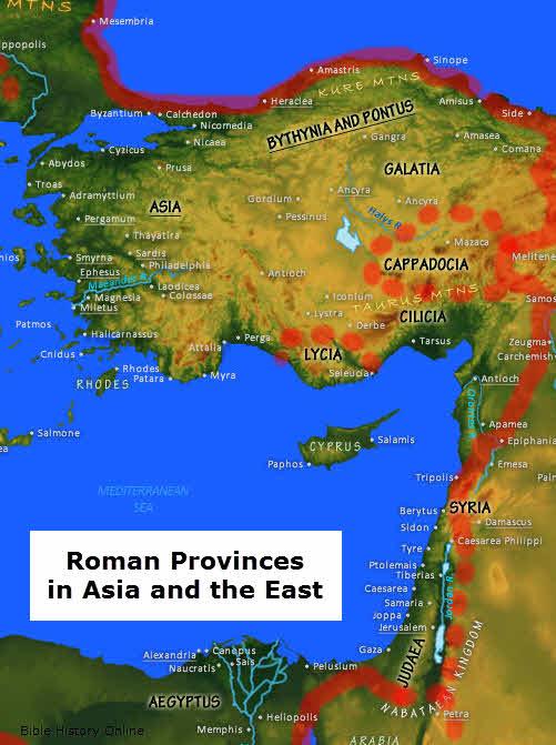 Map Of The New Testament World Bible History