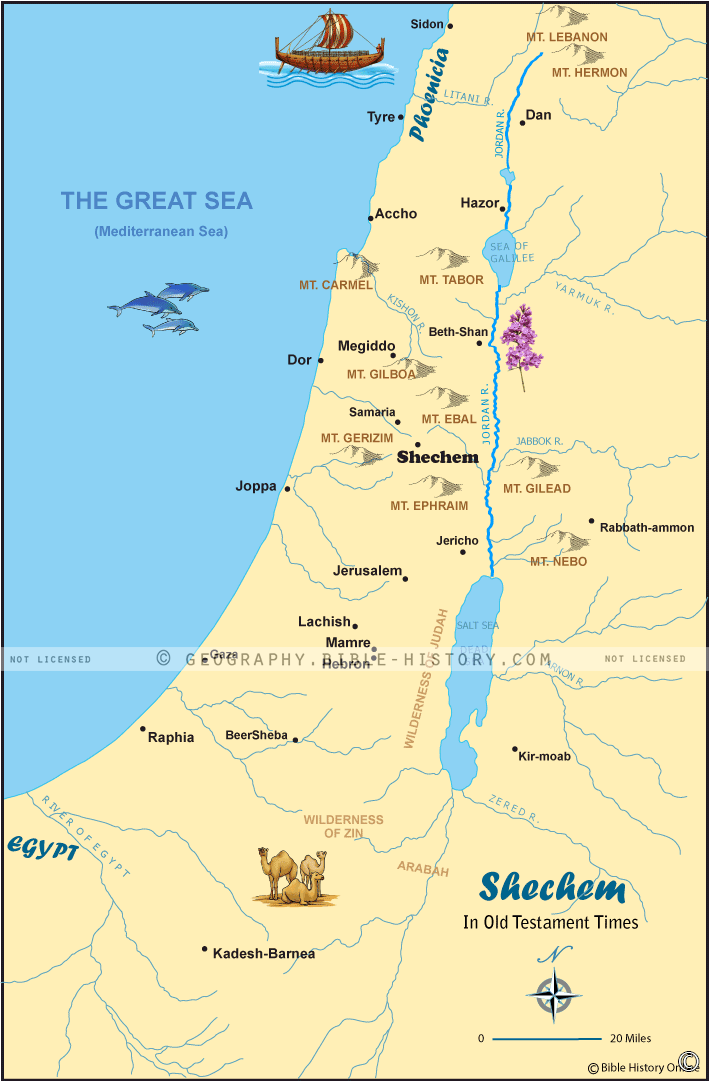 Map of Ancient Shechem