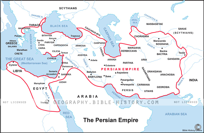 Map of the Persian Empire